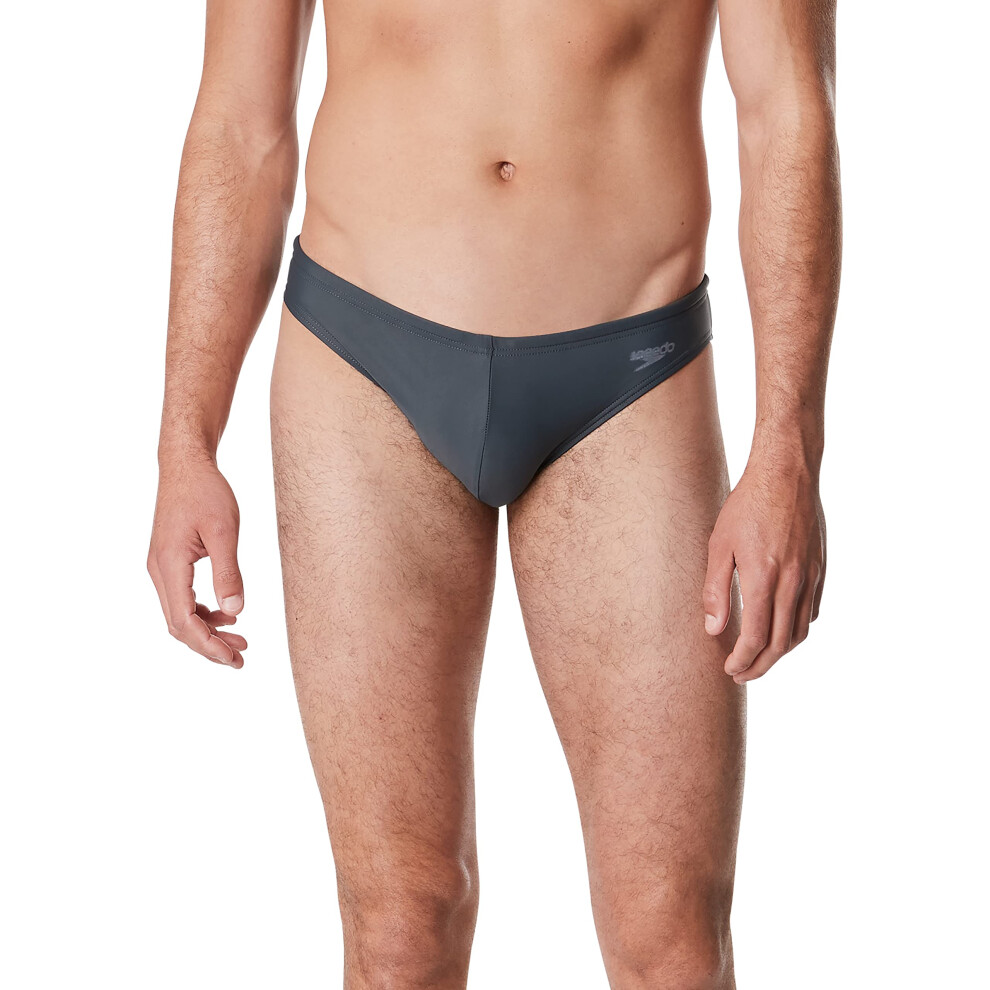 Speedo Men's Powerflex Eco Solar Brief  Charcoal/Black  38