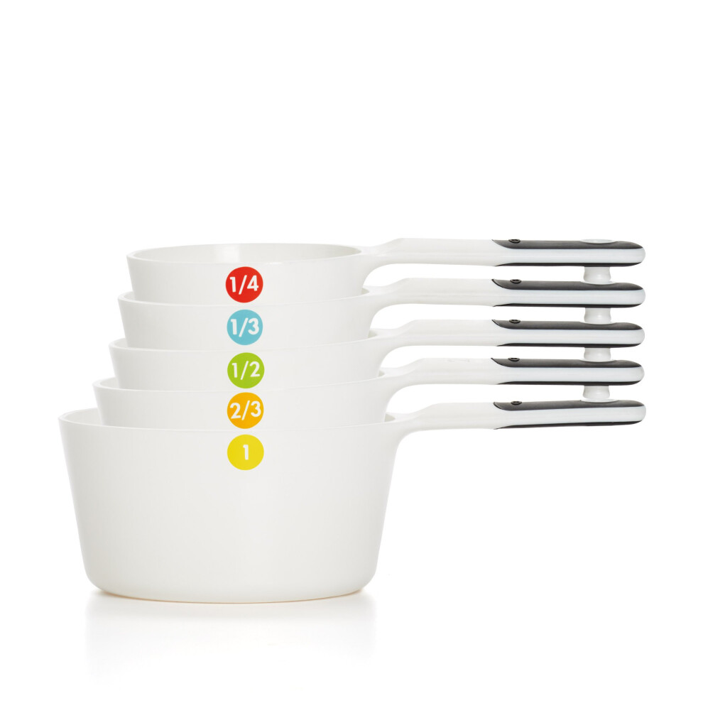 OXO Good Grips 6-Piece Plastic Measuring Cups- White  5 Count(Pack of