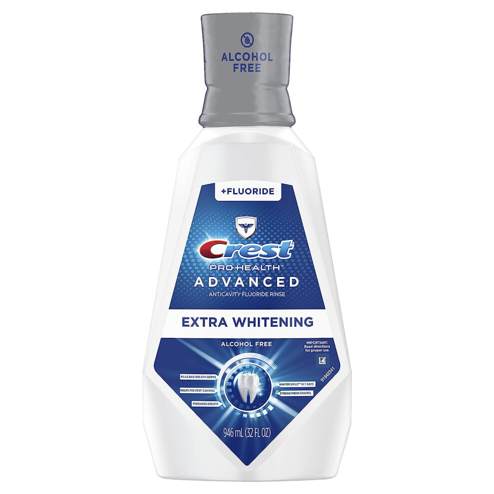 Crest Pro-Health Advanced Mouthwash  Alcohol Free  Extra Whitening  En