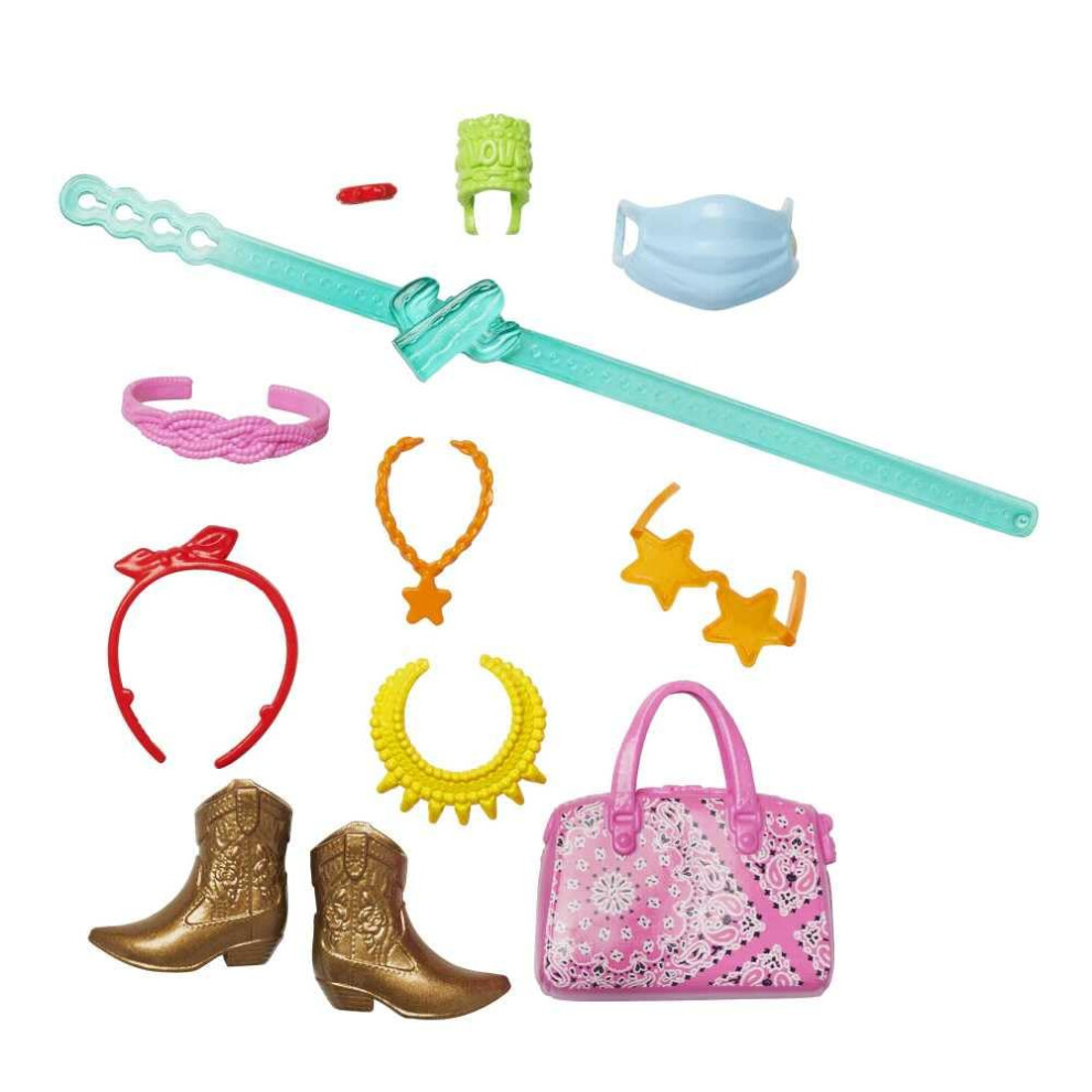 Barbie Accessories Travel Pack With 11 Storytelling Pieces For Barbie