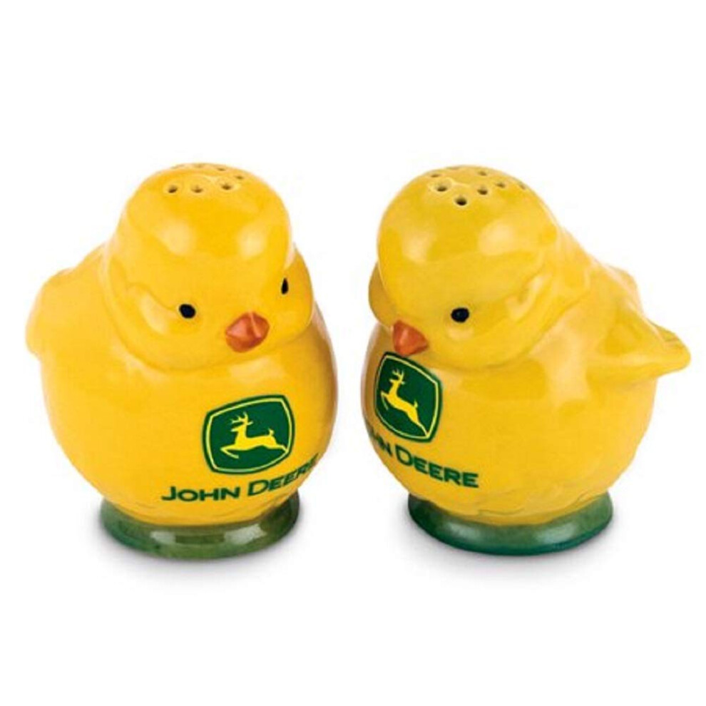 John Deere Stoneware Chicks Salt and Pepper Shaker Set Official Licens