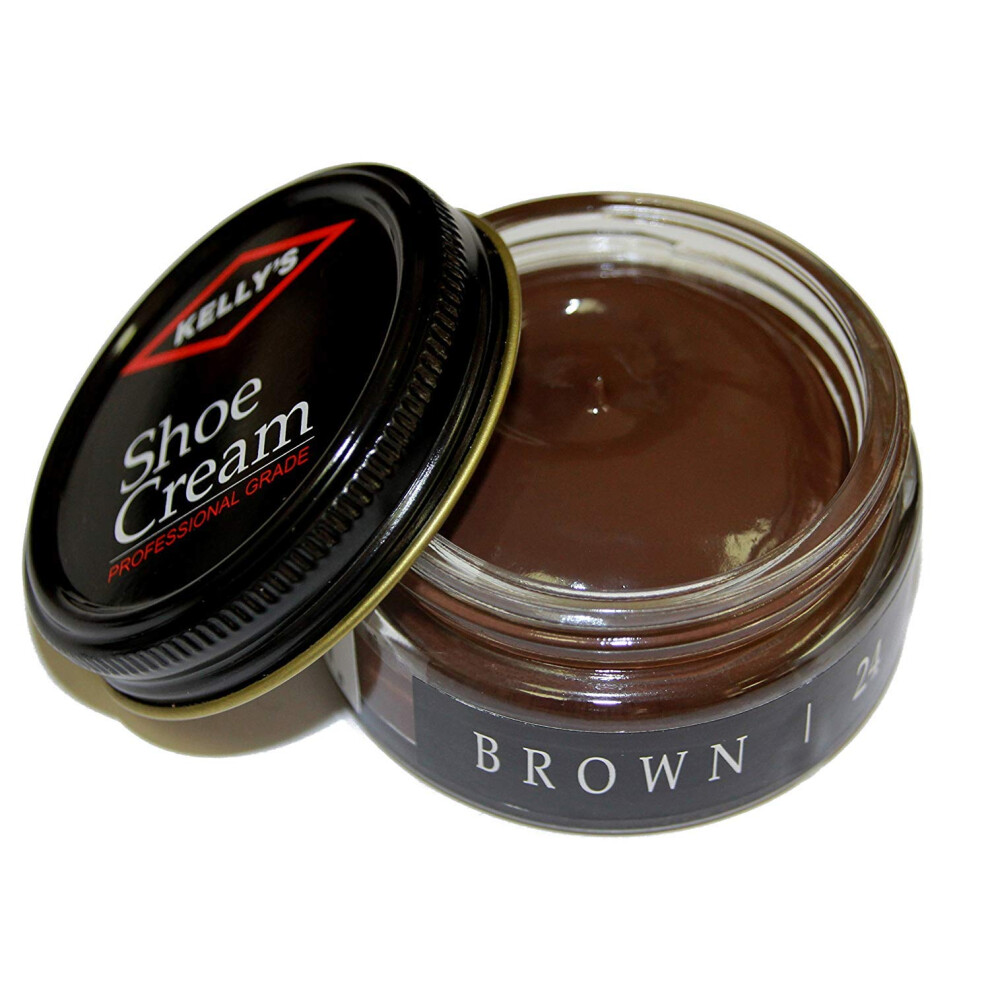 Kelly's Brown Shoe Polish 1.5 oz - Professional Leather Shoe Cream