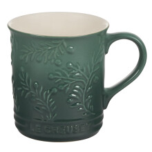 Le Creuset Olive Branch Collection Stoneware Embossed Mug 14 oz. Art