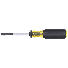 Klein Tools 6024K Slotted Screw-Holding Screwdriver 1/4-Inch Split-Bl