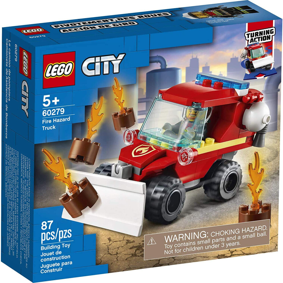 LEGO City Fire Hazard Truck 60279 Building Kit; Firefighter Toy That M