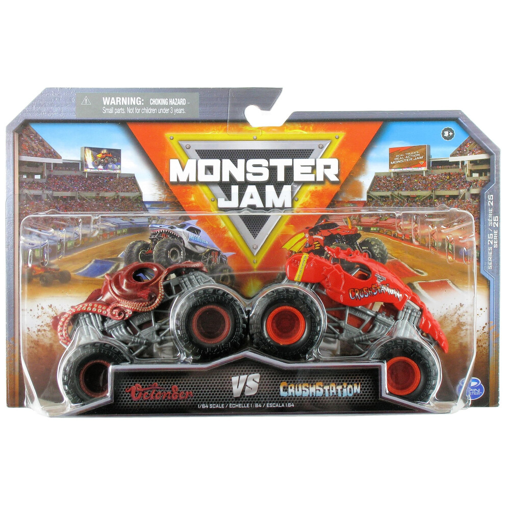 Monster Jam 2023 Official 1:64 Scale Diecast Truck 2-Pack Series 25 Oc