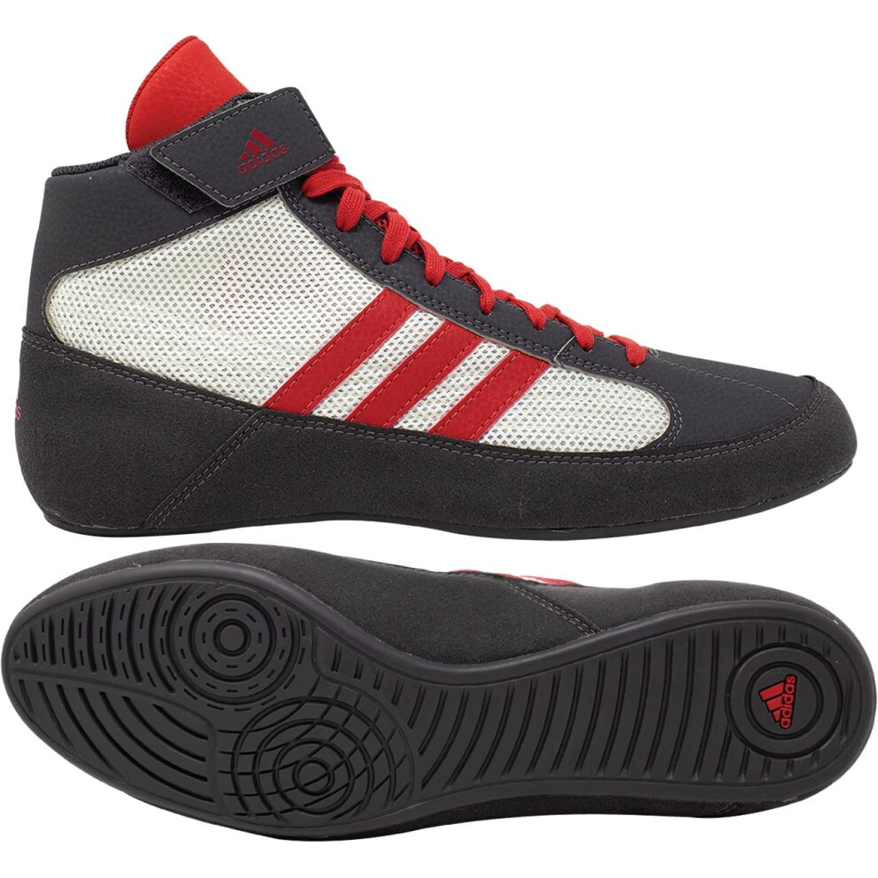 Adidas Men's HVC Wrestling Shoes  Grey/White/Red  10