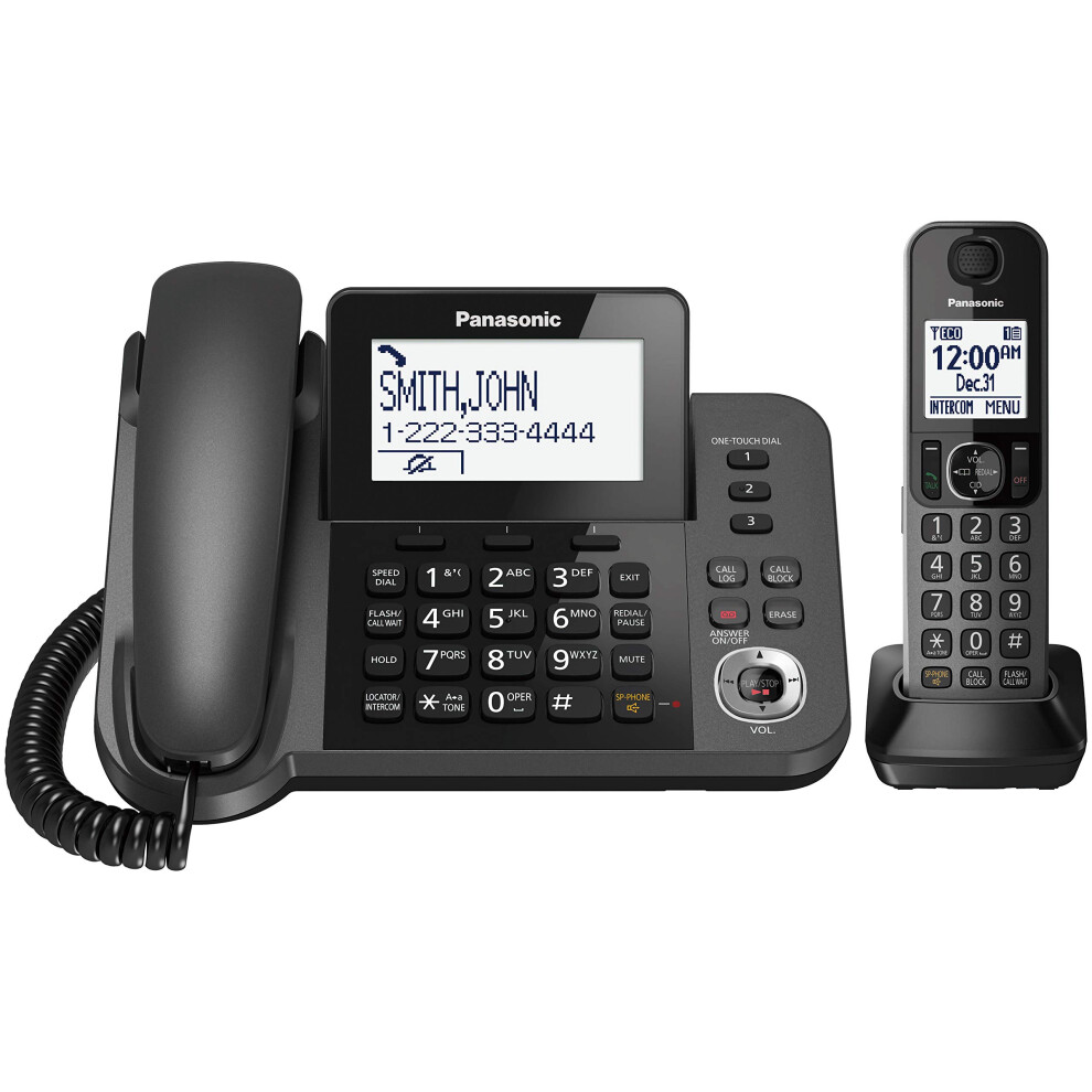 Panasonic KXTGF350 Digital Corded/Cordless Phone System with answering