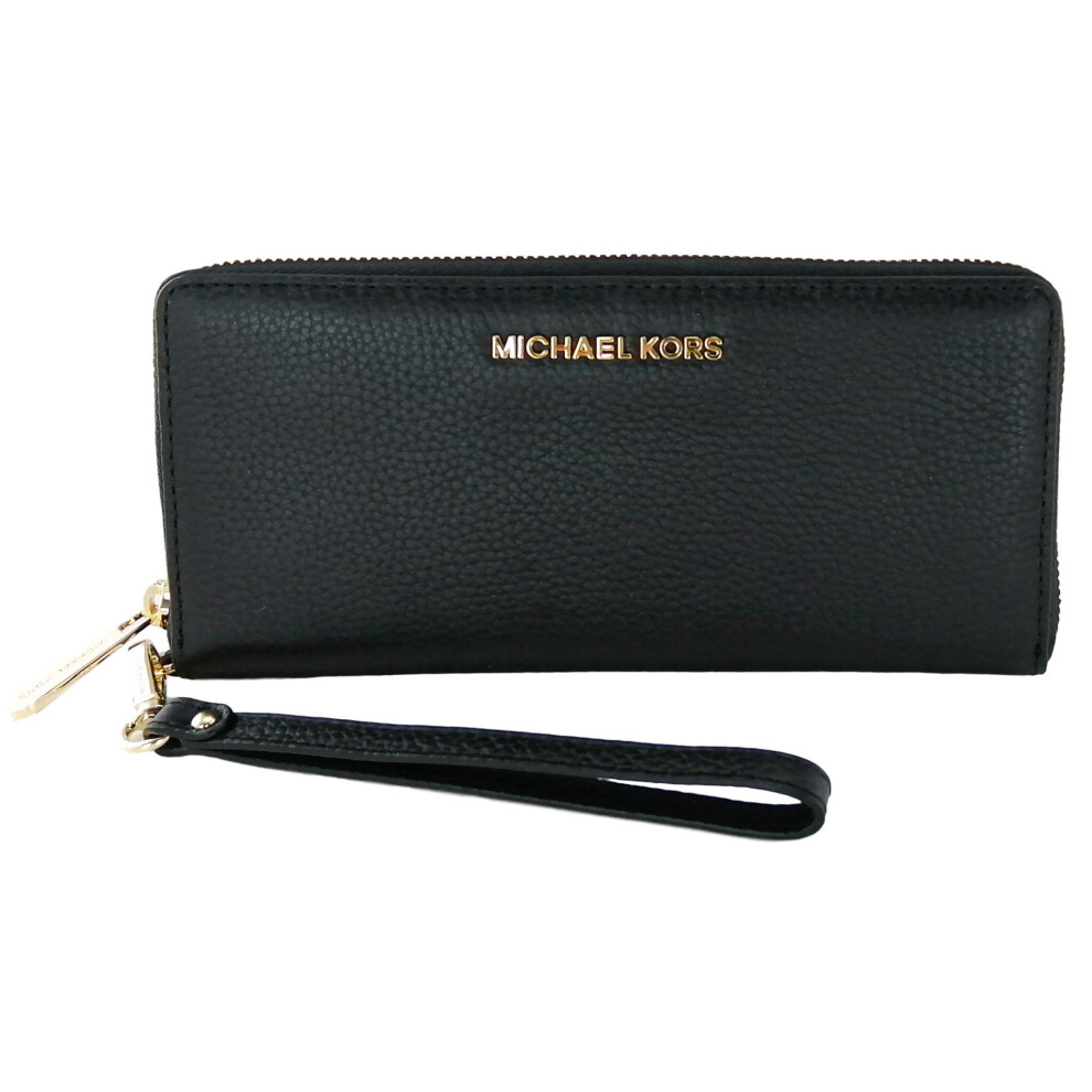 Michael Kors Jet Set Travel Continental Leather Wallet/Wristlet - Blac