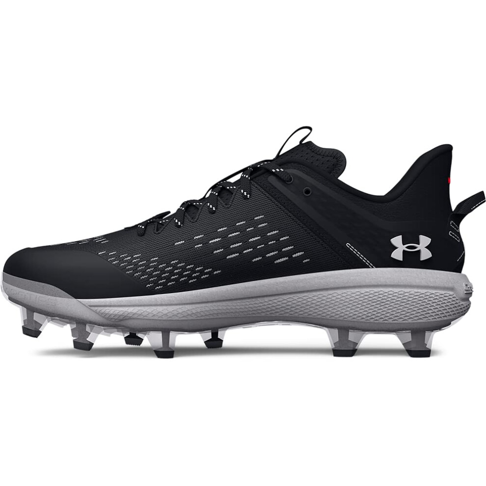 Under Armour Men's Yard Low MT TPU Baseball Cleat  (001) Black/Black/W