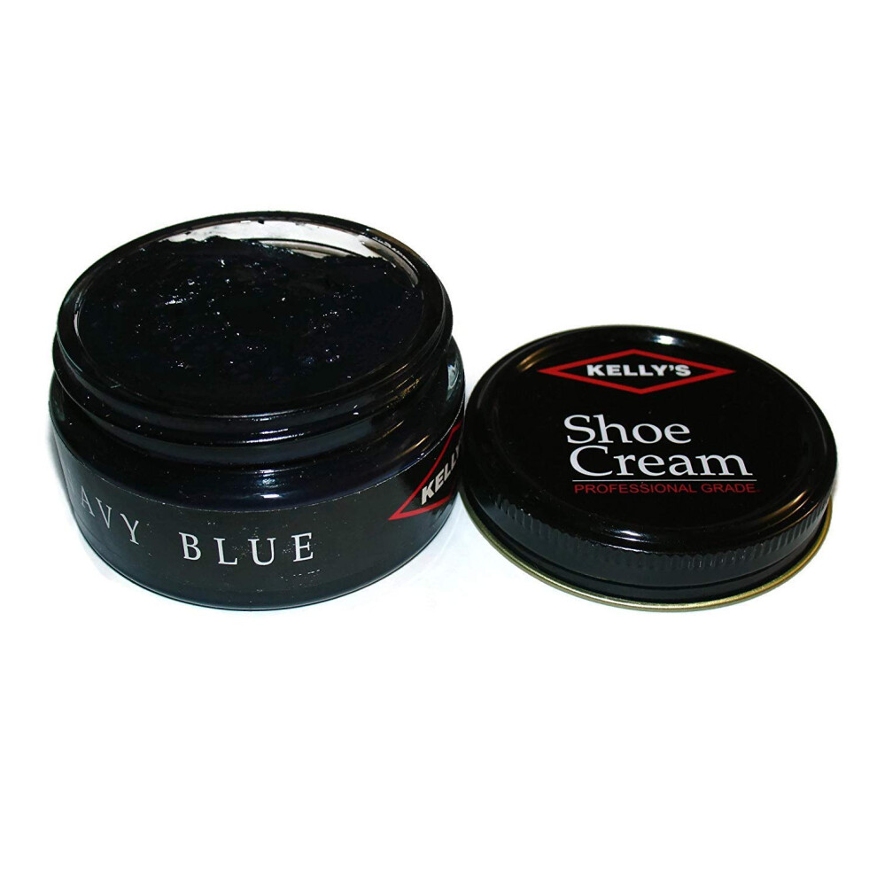 Kelly's Navy Shoe Polish 1.5 oz - Professional Leather Shoe Cream