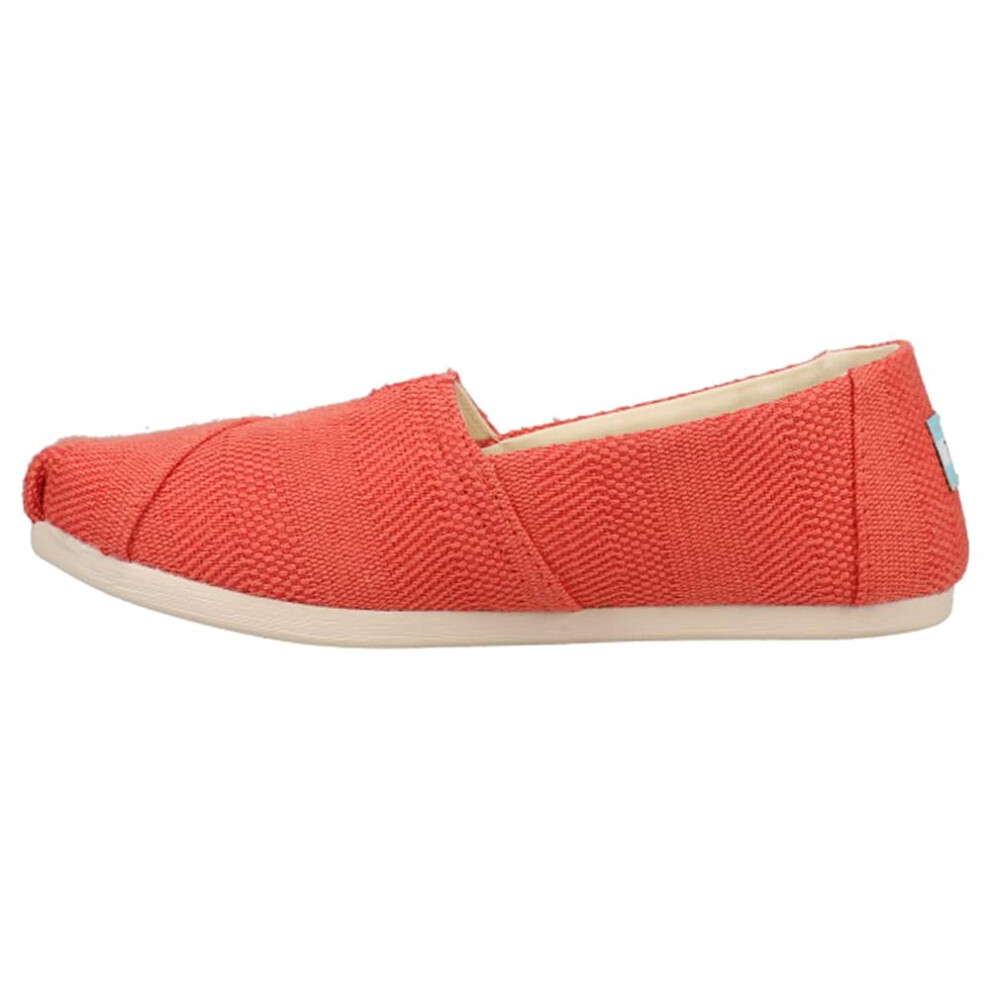 TOMS Womens Alpargata Classic Slip On Flats Casual - Red - Size 7.5 B