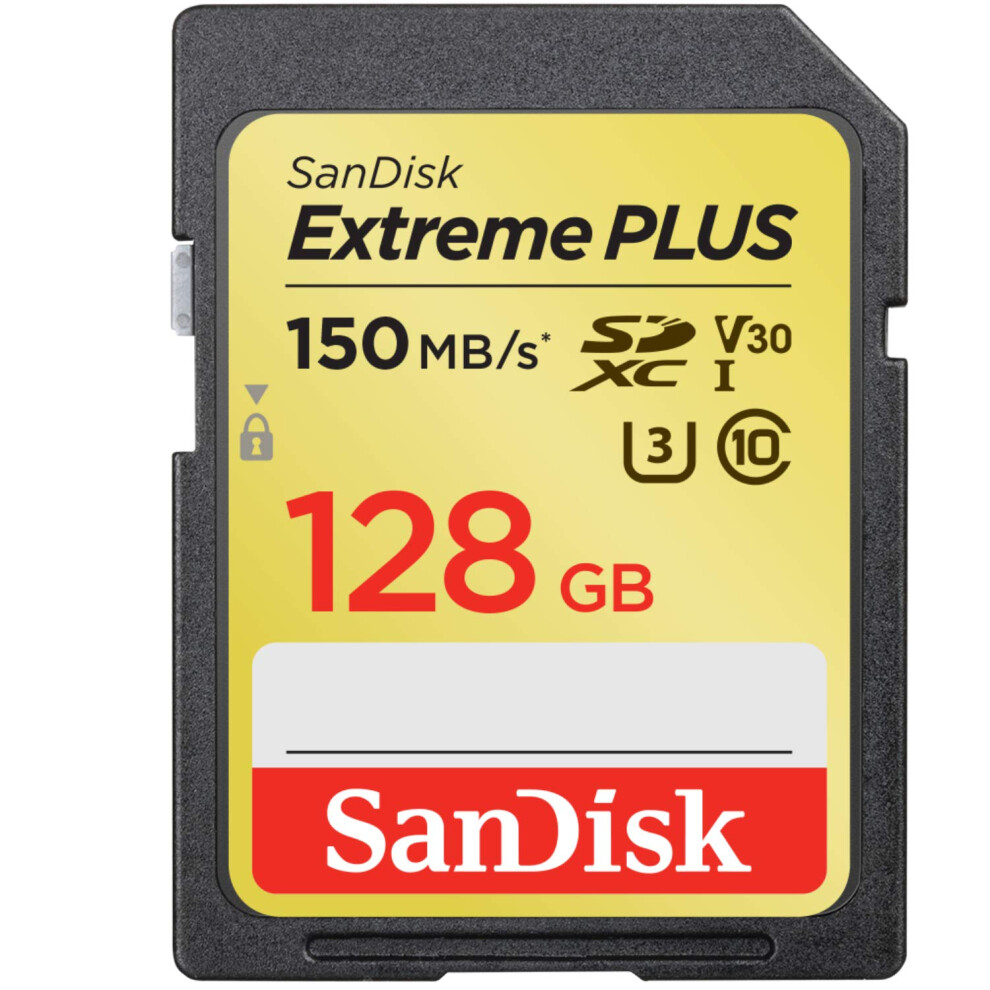 SanDisk Extreme Plus 128GB SDXC UHS-I/V30/U3/Class 10 Card (SDSDXW5-12