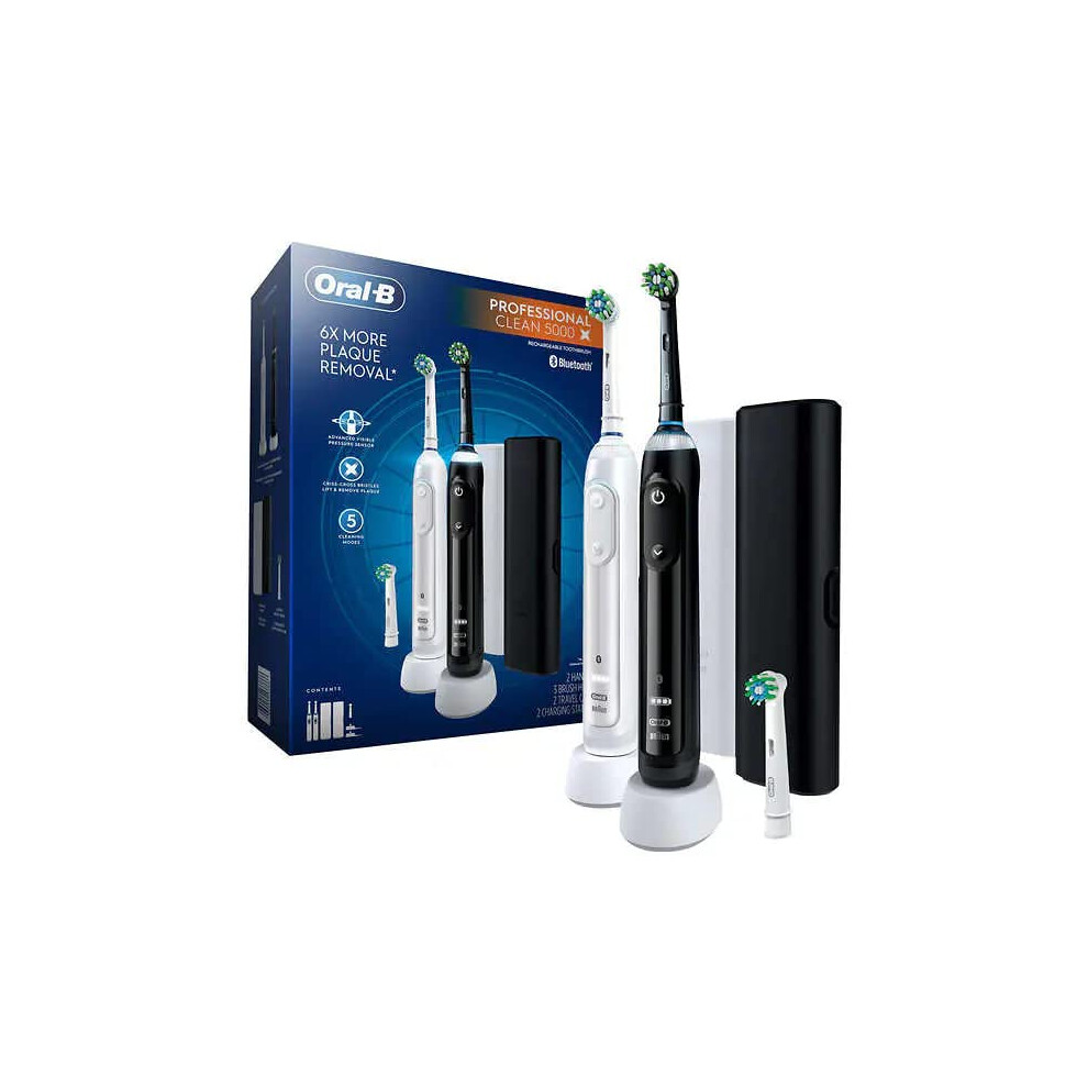 Oral-B Professional Clean 5000 X Electric Toothbrush Twin Pack  Rechar