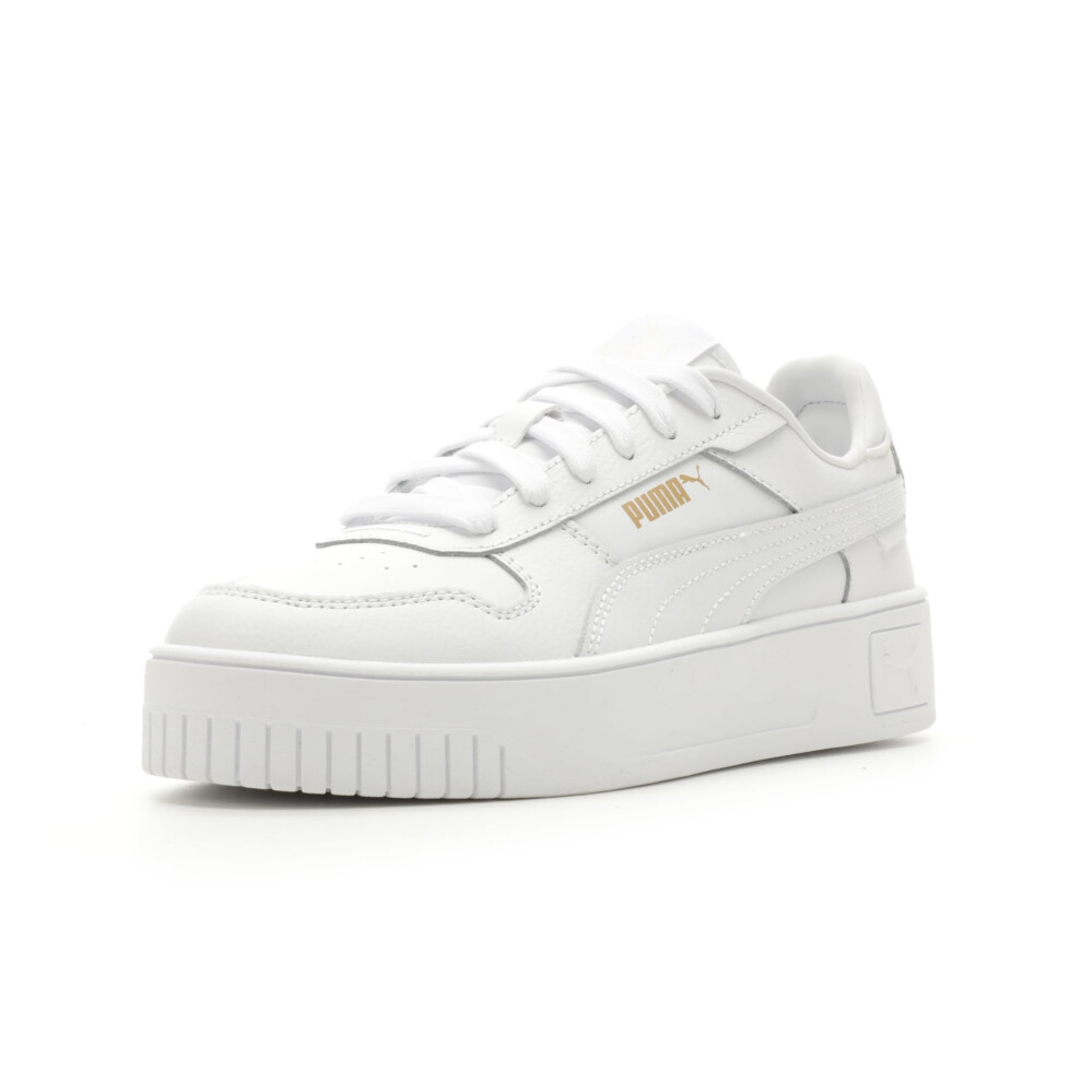 PUMA Carina Street Sneaker  White White Gold  5 US Unisex Big Kid