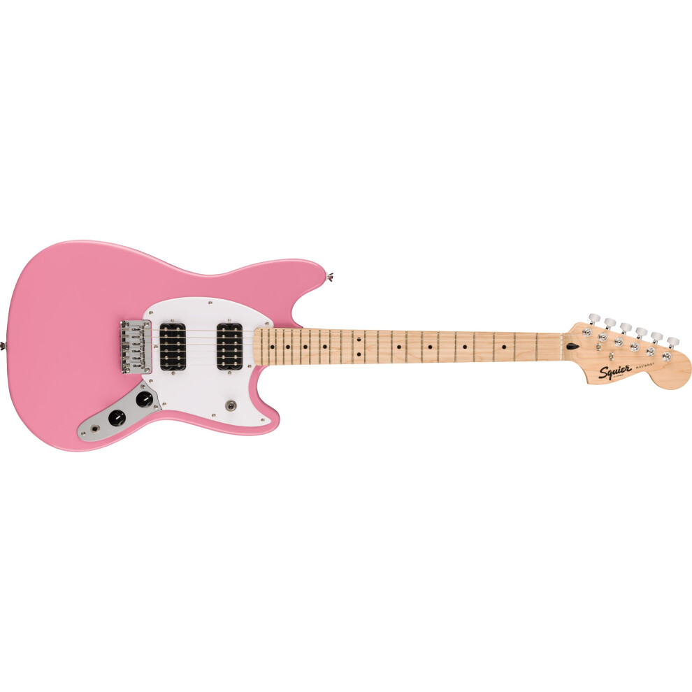 Squier Sonic Mustang Electric Guitar  with 2-Year Warranty  Flash Pink