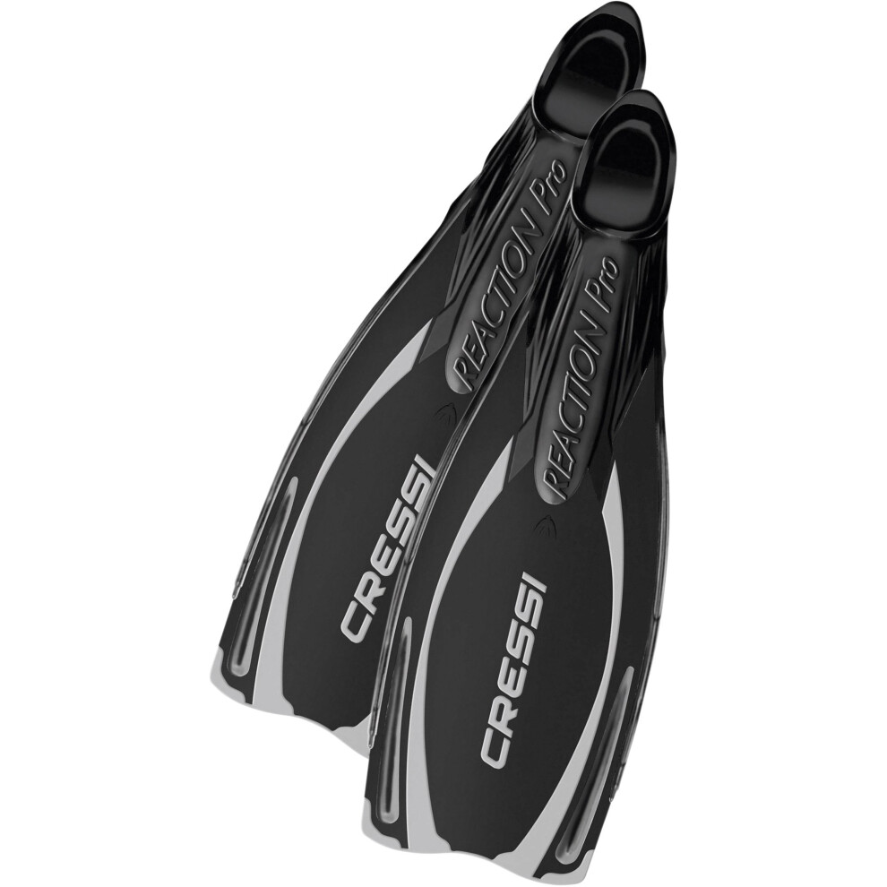 Cressi Men's Reaction Pro Closed-Foot Diving Fins (Black  8/9 - 42/43)