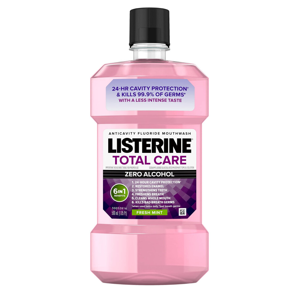 Listerine Total Care Alcohol-Free Anticavity Fluoride Mouthwash  6 Ben