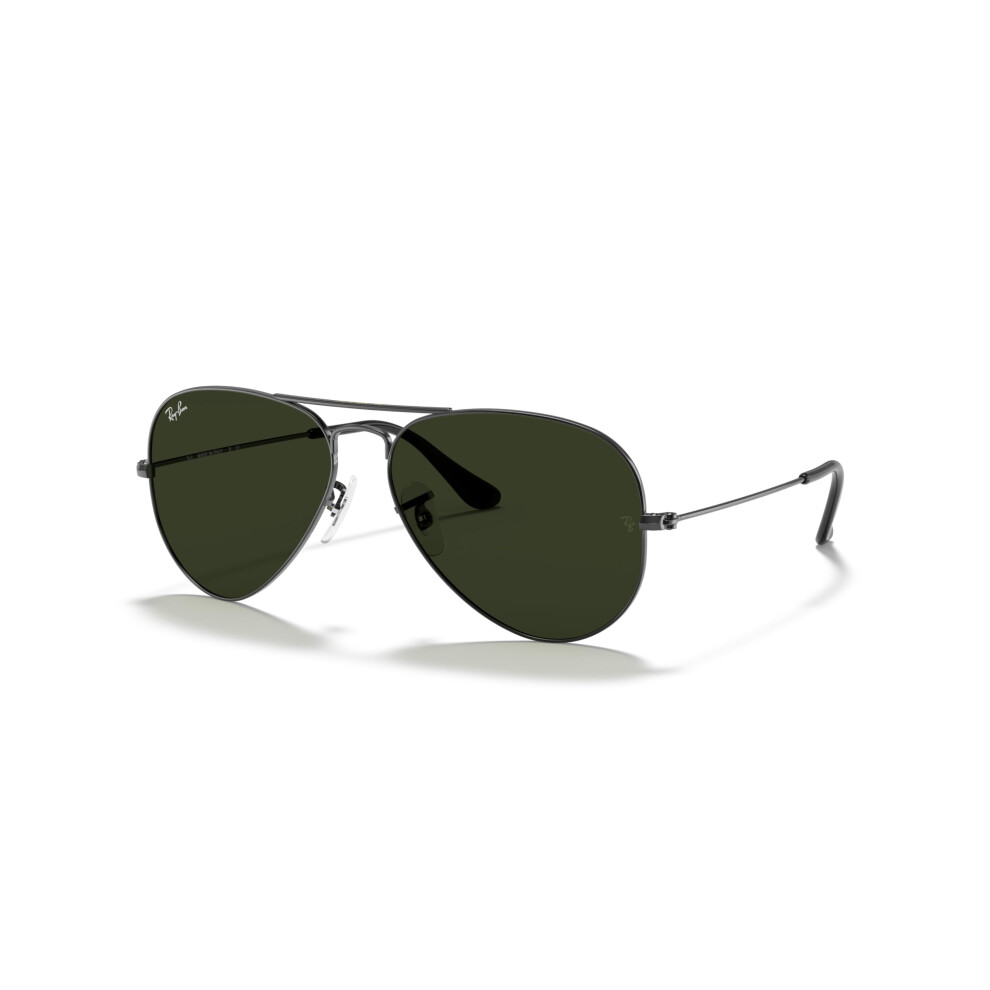 Ray-Ban RB3025 Classic Aviator Sunglasses  Gunmetal/G-15 Green  58 mm