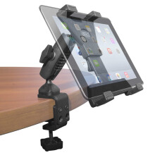 iBolt TabDock Bizmount Clamp - Heavy Duty Dual-Ball C-Clamp -kiinnike kaikille 7"""" - 10"""" tableteille (iPad Samsung Galaxy Tab jne.) Pydille Pydt
