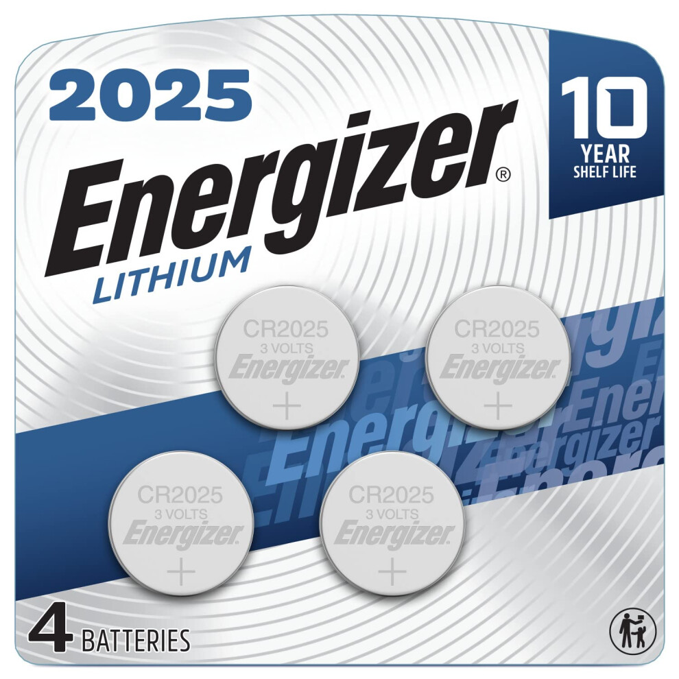 Energizer 2025 Batteries (4 Pack)  3V Lithium Coin Batteries