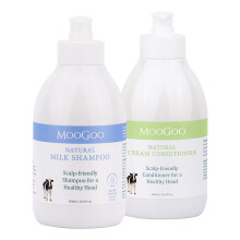 MooGoo Natural Milk Shampoo & Cream Conditioner - Gentle Cleansing & M