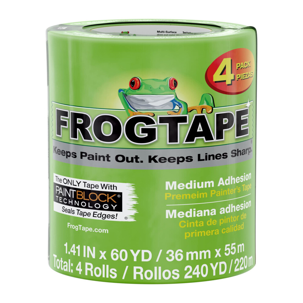 Frogtape Multi-Surface Painter's Tape With Paintblock Medium Adhesion 075353120606