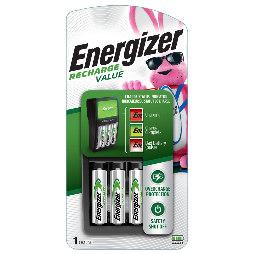 Energizer Rechargeable AA and AAA Battery Charger (Recharge Value) wit