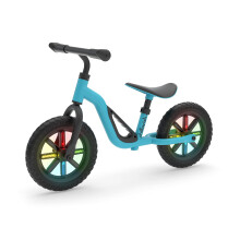 Draisienne CHARLIE GLOW Blau: Leuchtende Räder, pannensichere Reifen, höhenverstellbarer Sitz und Lenker, geeignet für 18 bis 48 Monate.