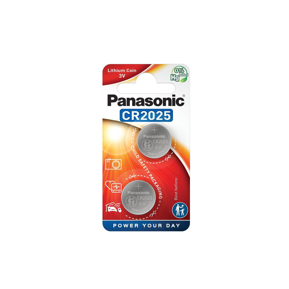 Panasonic Specialist Lithium Coin Batteries Cr2025L X 2