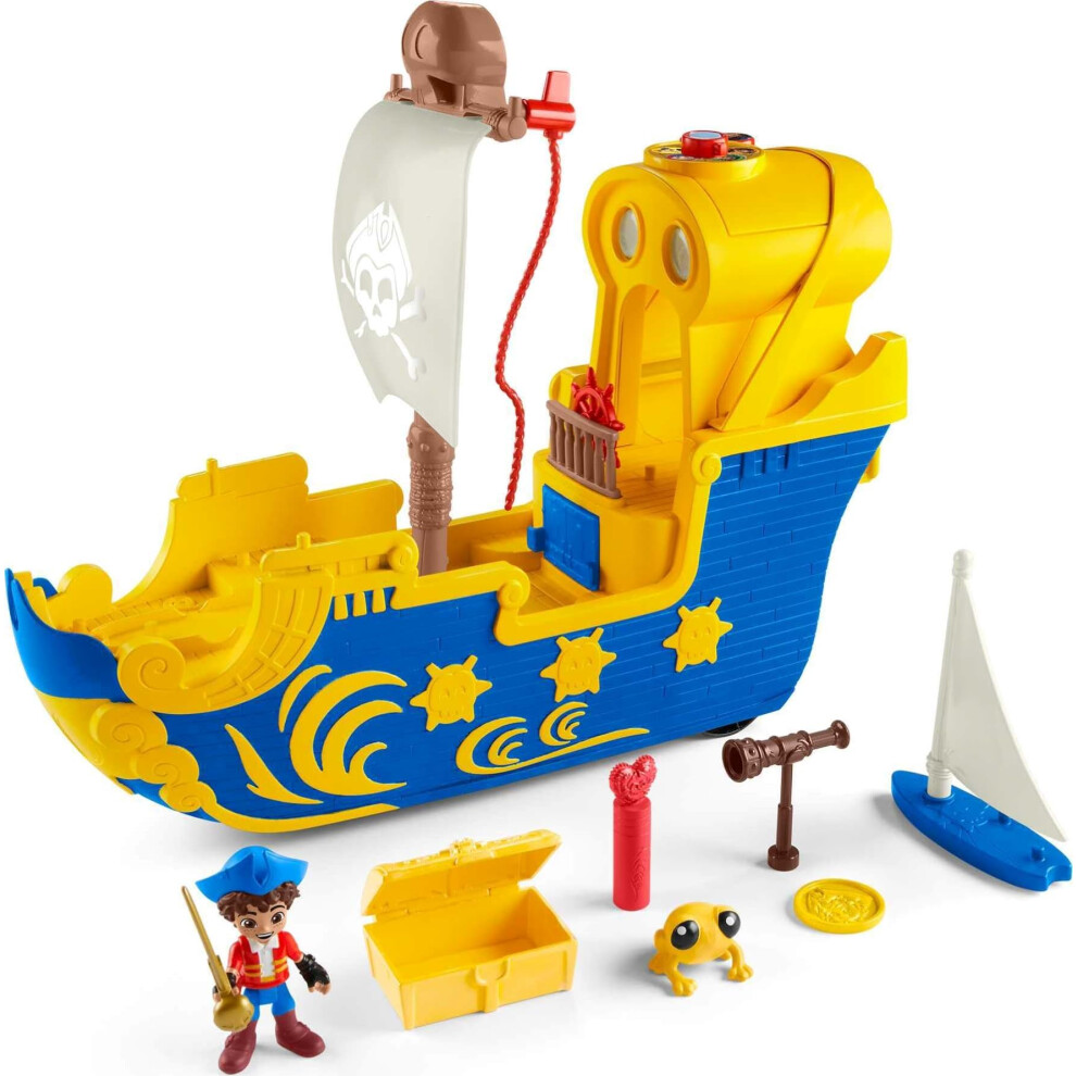 Fisher-Price Santiago of the Seas Toy Pirate Ship Lights & Sounds El B