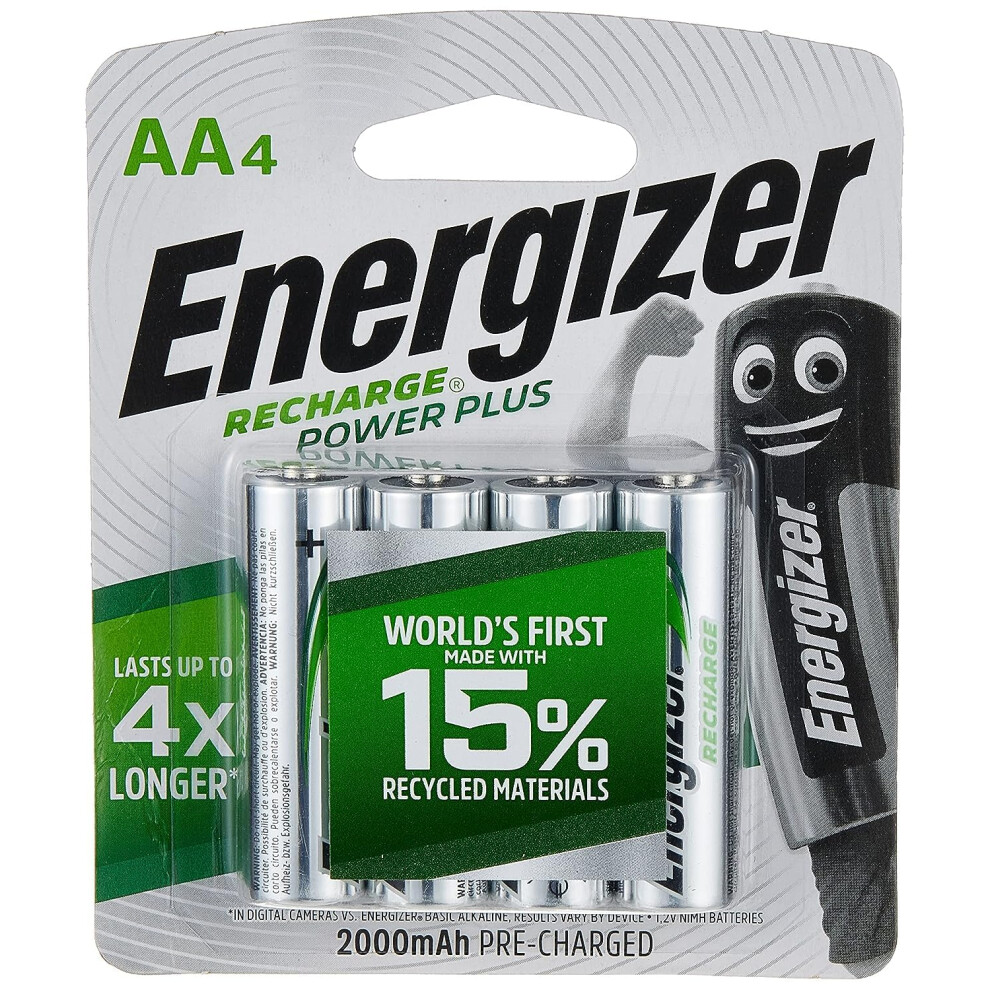 Energizer Rechargeable NiMH Battery AA 1.2 V Power+ 2000 mAh 4-Blister