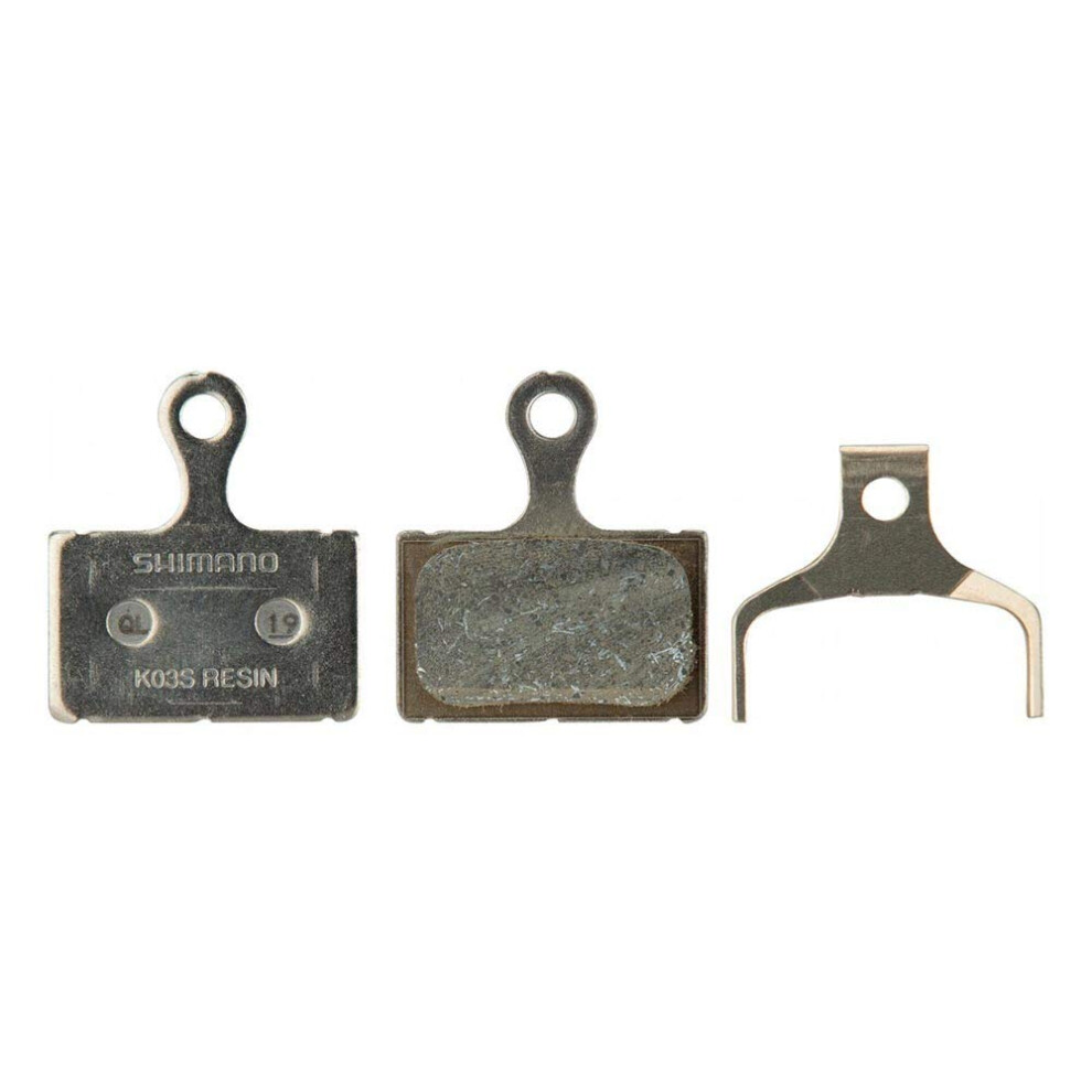 SHIMANO Spares K03S Disc Brake Pads and Spring  Steel Backed  Resin  O