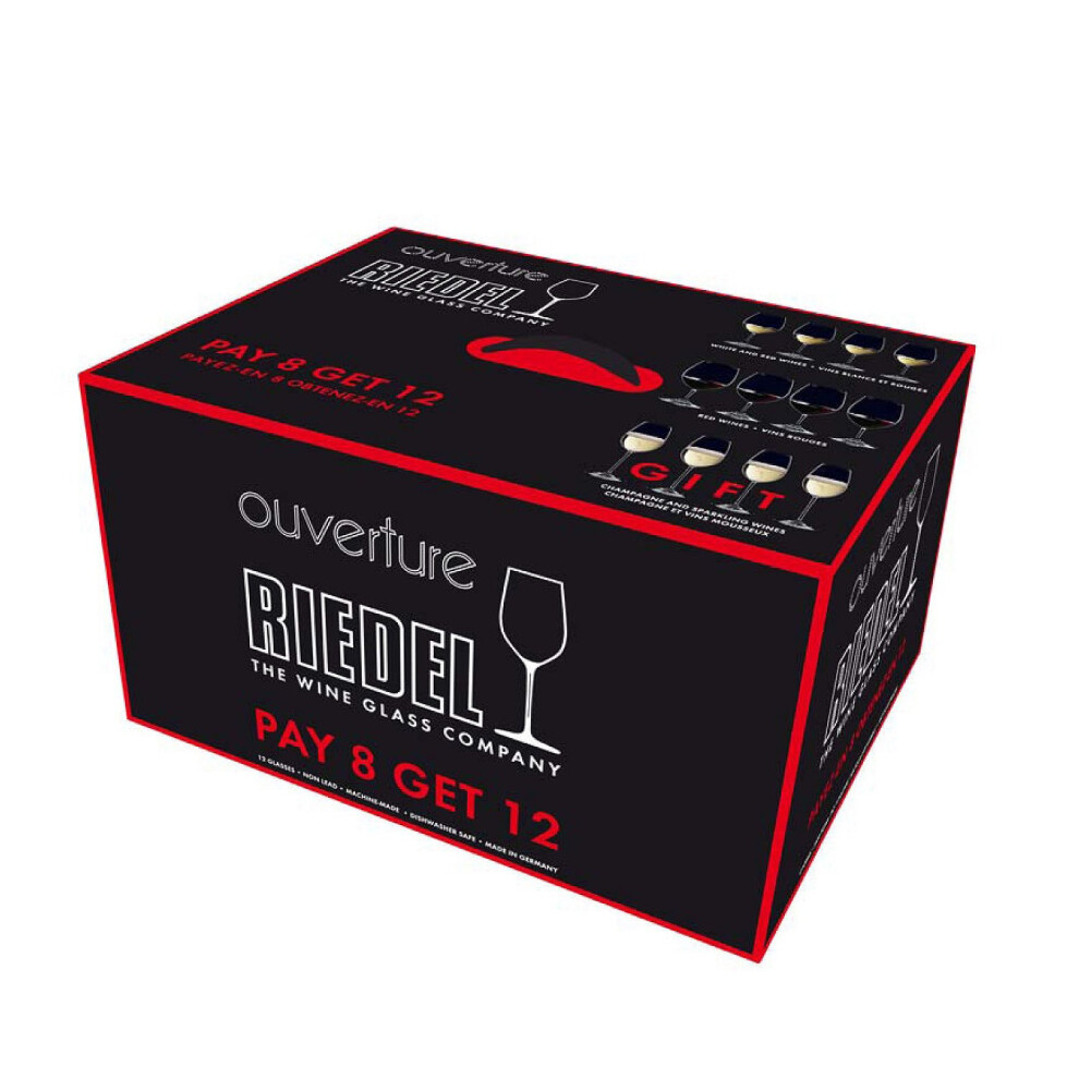 Riedel Ouverture Wine Glass  12 Count (Pack of 1)  Red & White & Champ