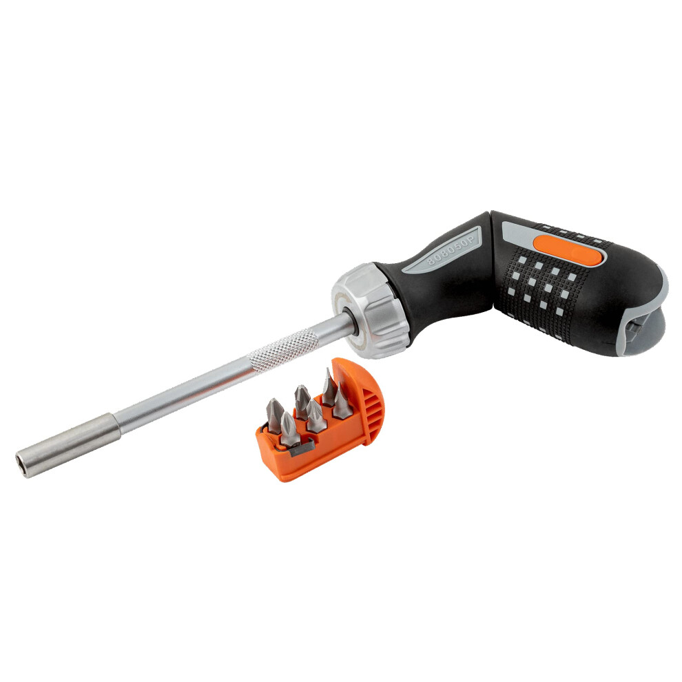 Bahco 808050P Ratchet Bit Screwdriver Swivel Pistol Grip