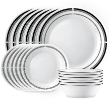 Corelle 18-Piece Round Dinnerware Set Service for 6 Lightweight Roun
