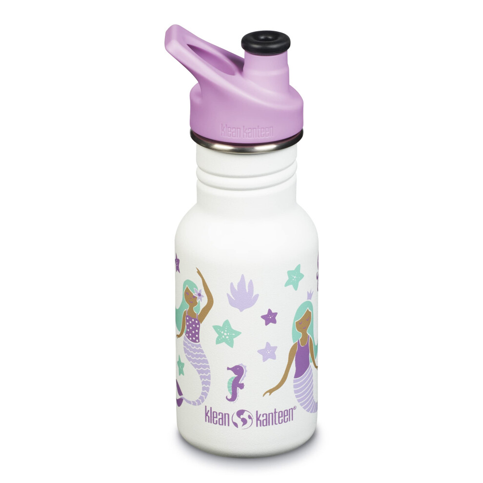 KLEAN KANTEEN Mermaid Sport Cap with Classic Kids Bottle 12oz  1 EA