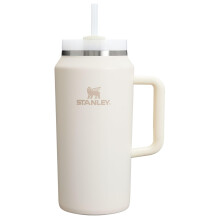Stanley Quencher H2.0 FlowState Tumbler Acier Inoxydable Isolé 64oz avec Couvercle et Paille, Crème 2.