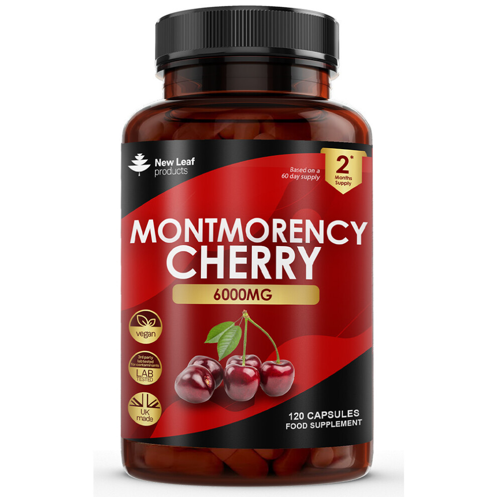 Montmorency Cherry 6000mg Extract - 120 Capsules High Strength