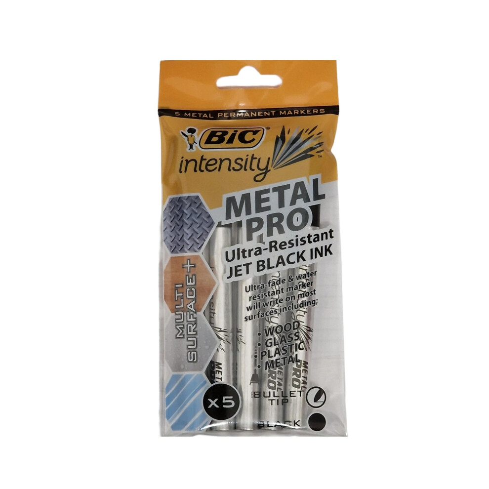 Bic Intensity Metal PRO Permanent Marker Ultra-Resistant Jet  Multi Su