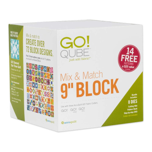 AccuQuilt GO! Qube Mix y Match de Bloques de 9 Pulgadas con 8 Formas Básicas 1