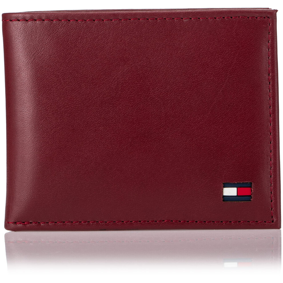 Tommy Hilfiger Men's Leather Wallet - Thin Sleek Casual Bifold with 6