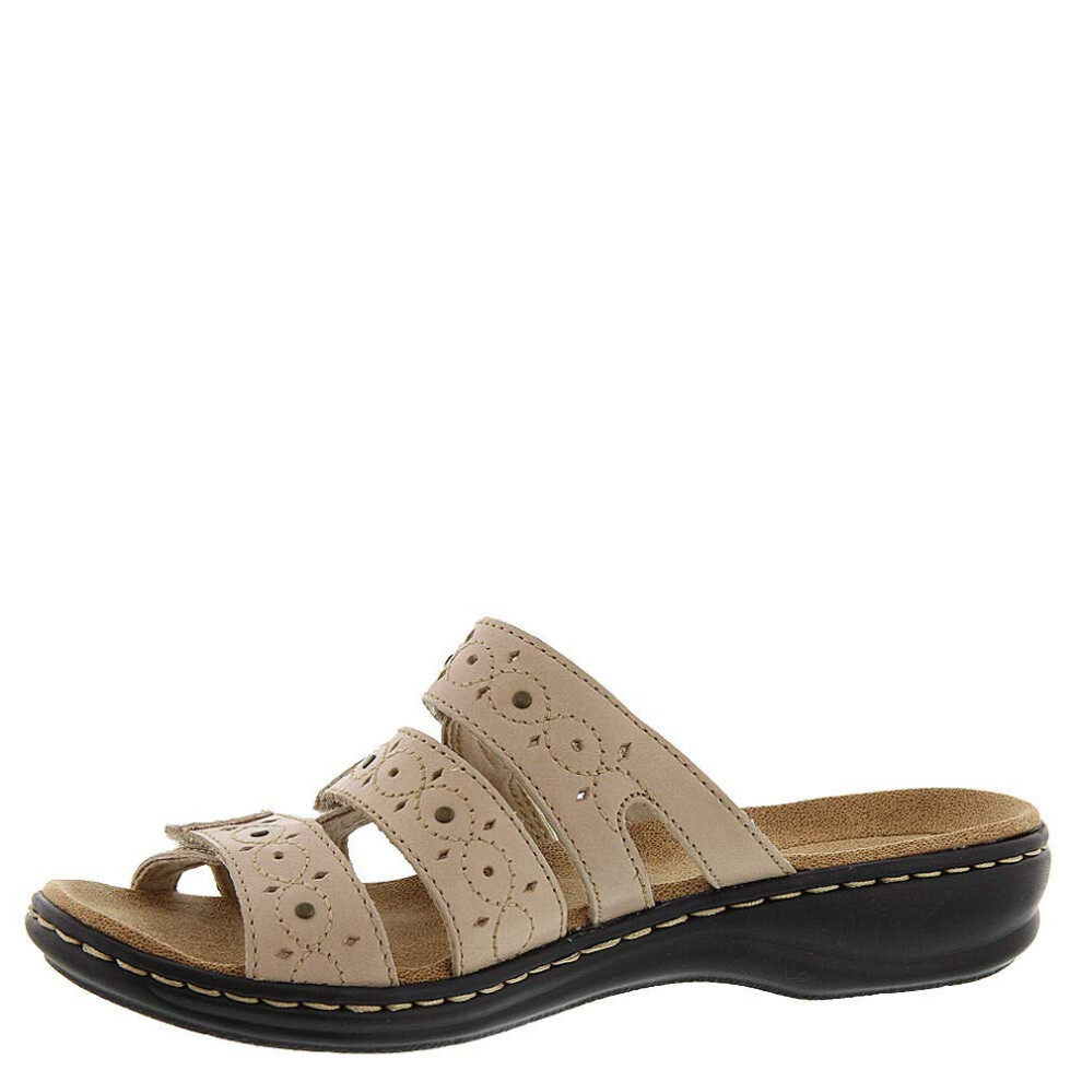 Clarks Women's Leisa Cacti Slide Sandal  Nude Leather  7 M US