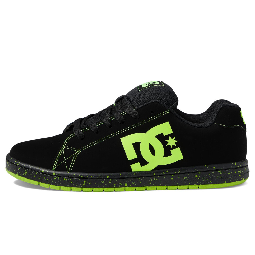 DC Gaveler Casual Low Top Skate Shoes Sneakers Black/Lime Green 12 D (