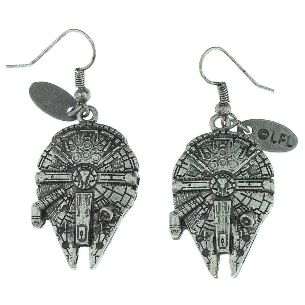 Star Wars Millennium Falcon 3D Dangle Earrings