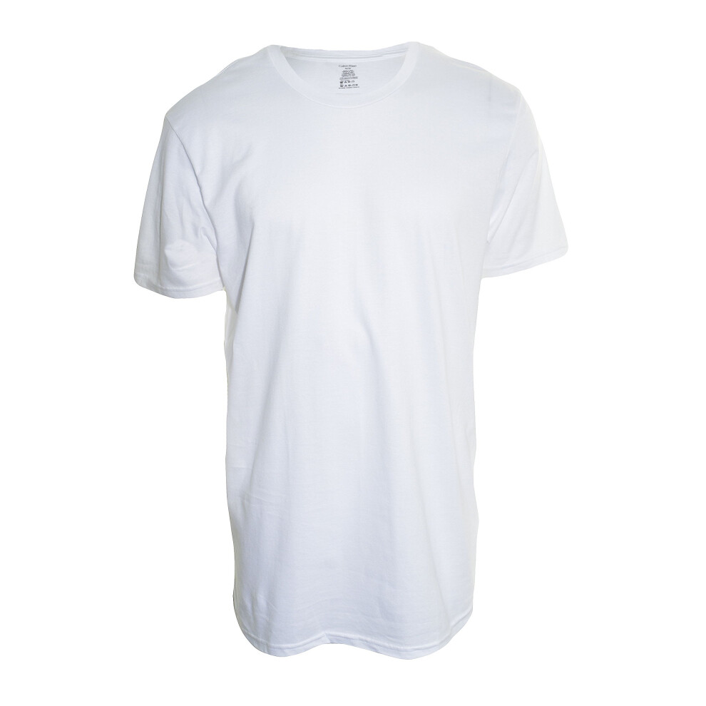 Calvin Klein Men's Classic 4 Crew Neck T-shirt (4 Pack) (Medium  White