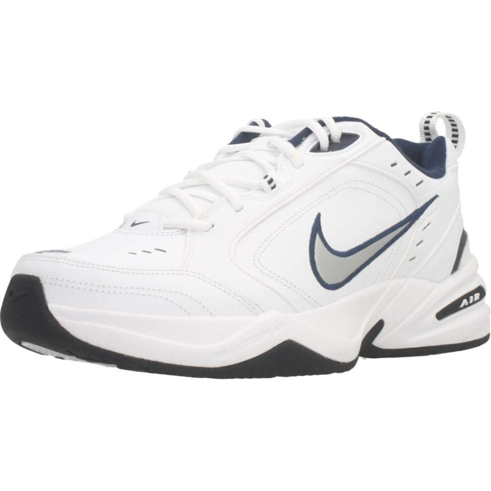 Nike Men's Air Monarch IV Walking Shoes  White Metallic Silver 102  Si