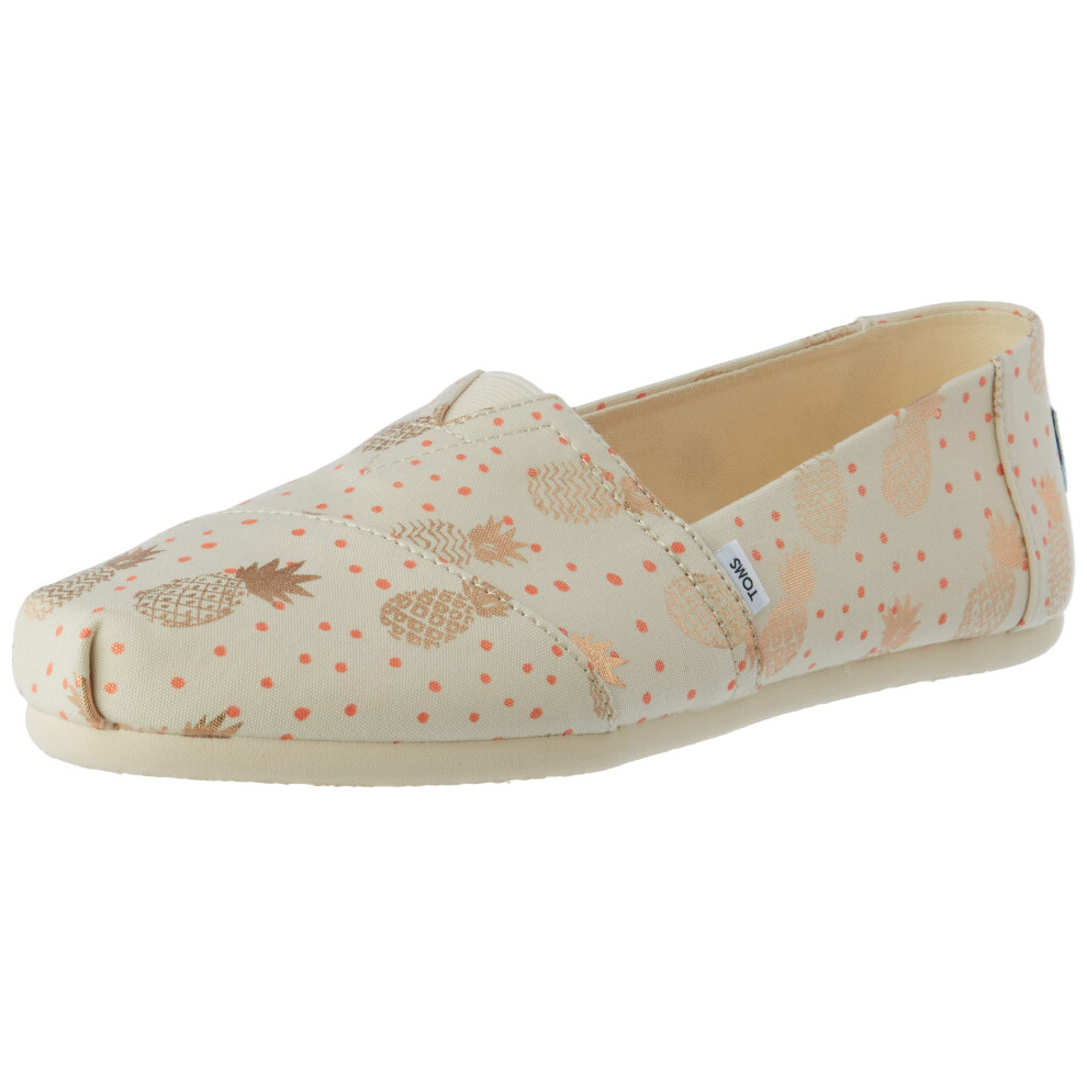 TOMS Womens Alpargata Graphic Slip On Flats Casual - Beige - Size 10 B