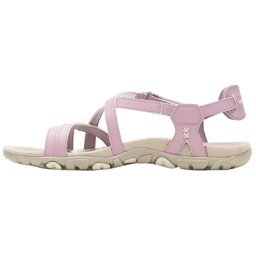 Merrell Women's Sandspur Rose Leather Sandal  Elderberry  8 M US