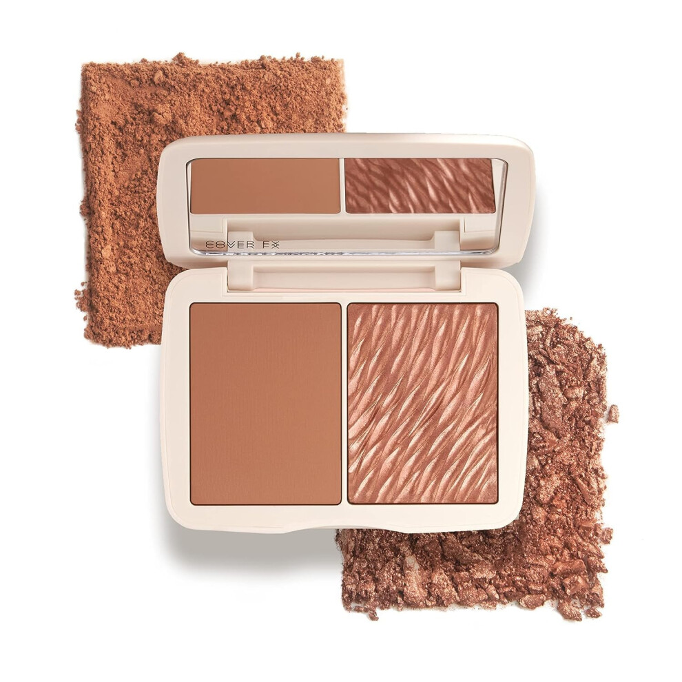 COVER FX Monochromatic Powder Bronzer Duo - Suntan Bronze - Soft Matte